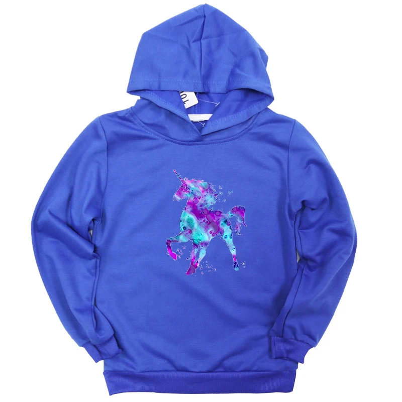 Hoodies 6 Весенне-осенняя одежда, Повседневный свитер с единорогом для маленьких мальчиков и девочек, топы с длинными рукавами, детские толстовки с капюшоном, Детский Теплый пуловер - Цвет: Hoodies 6