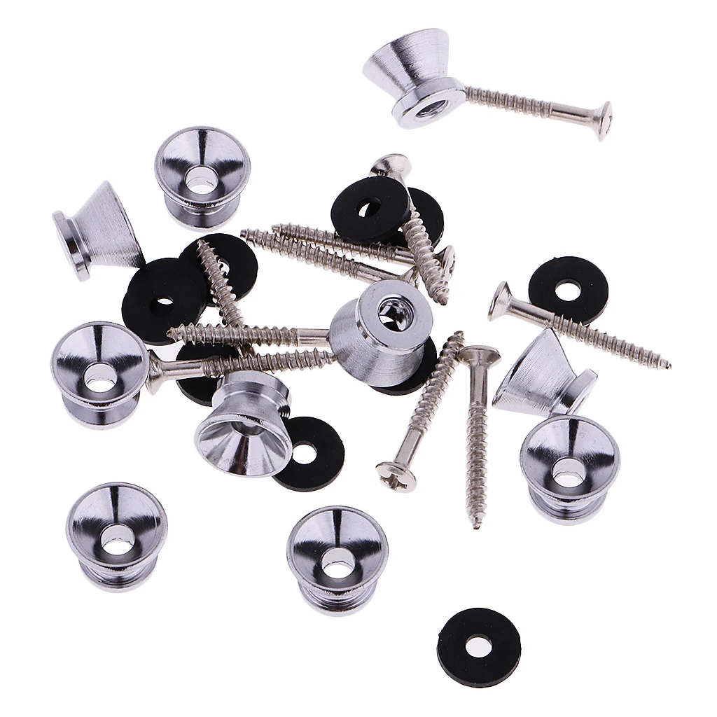 MagiDeal 20x Guitar Strap Lock Pin Peg for Ukulele Electric Bass Parts Accs.