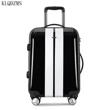

KLQDZMS 20 Inch PC Fashionable Travel Rolling Suitcase Luxurious Carry On Luggage with Spinner Wheels