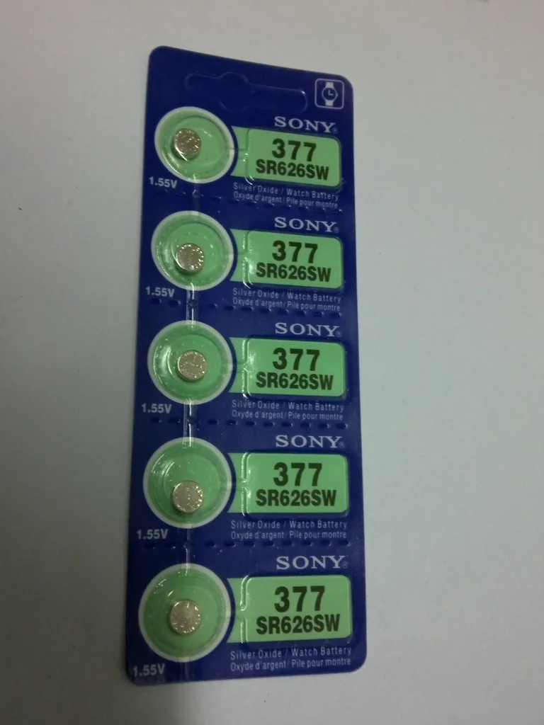 

Sony 377 SR626SW AG4 Button Cell Watch Battery 1.55V