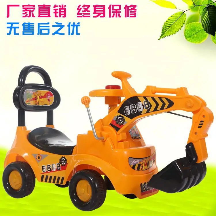 

Children New Style Two-Year-Old Sliding Excavator Boy Toy Car Excavator Can Sit to Ride Large Size Engineering Mule Cart
