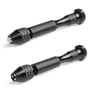 

11pcs Precision Hand Keyless Chuck Drills Bits Set Drilling Hole Wooden Beads Rubber Jewelry Rotary Tools