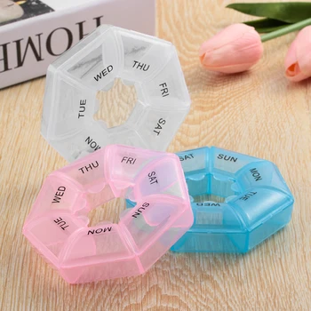 

1 Pc Portable 7 Days Medicine Box Pill Splitters Case Daily Medication Drug Container Pill Travel Box Dispenser Healthy Care