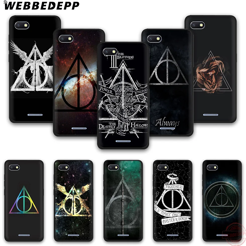 WEBBEDEPP Deathly Hallows Logo Fashion Soft Silicone Phone Case for Redmi Note 6Pro 7Pro 4A 4X 5 5A 6A 8A 7 S2 note 8 |