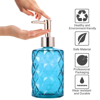 

330ml Home Empty Shower Gel Bottles Cosmetic Lotion Bottles Press Storage Bottle Glass Empty Bottle (Green)