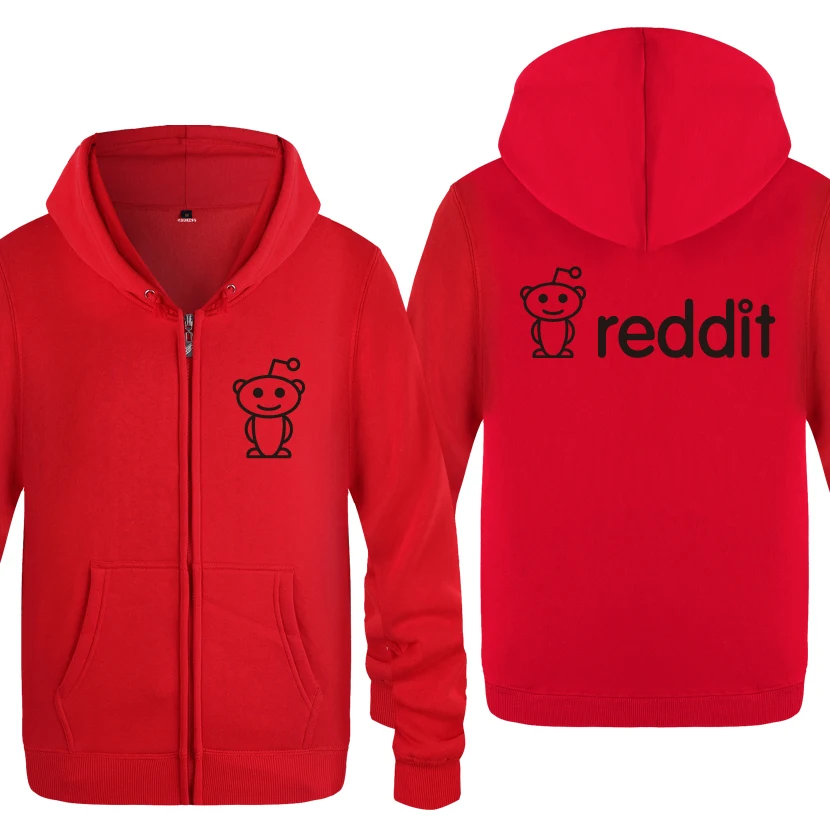 Милый Reddit инопланетяне толстовки, новинка Для мужчин Для мужчин s с капюшоном и застежкой-молнией Флисовые толстовки кардиганы
