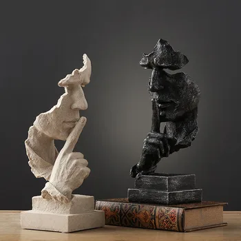 

Simple Resin Portrait Sculpture Crafts Decoration Home Office Living Room Wine Cabinet Place Modern Home Decoration Accessories