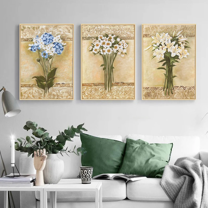 

Yuke Art Painting Decor Flowers Canvas Wall Art Photo Poster and Print Painting Picture for Living RoomHome Decoration
