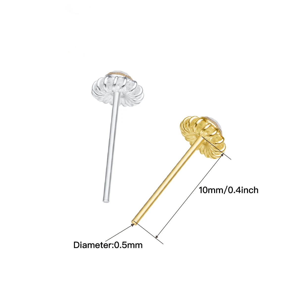 Flat Headpins T Pins 2 Inch 20 Gauge 20G, 1.8mm Head, Jewelry