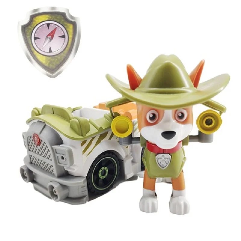 

Paw Patrol Dog Tracker Puppy Pullback Music Patrol Car Patrulla Canina PVC Doll Toy Action Doll Model Cartoon Toy Child Gift