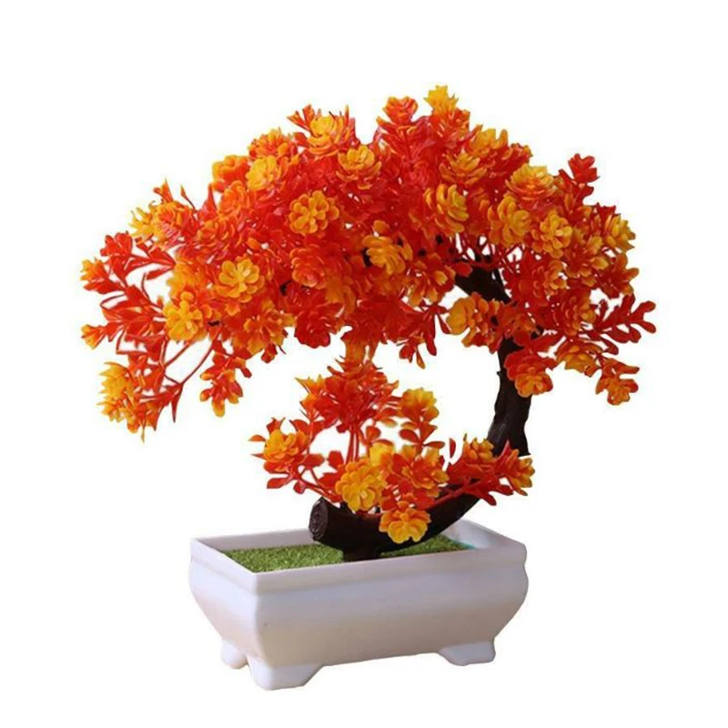 Имитация мини цветок бонсай в горшках искусственное пластиковое искусственное растение, украшение для дома