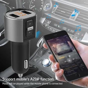 

LCD Screen Wireless Car Bluetooth FM Transmitter MP3 Radio Adapter USB Connect