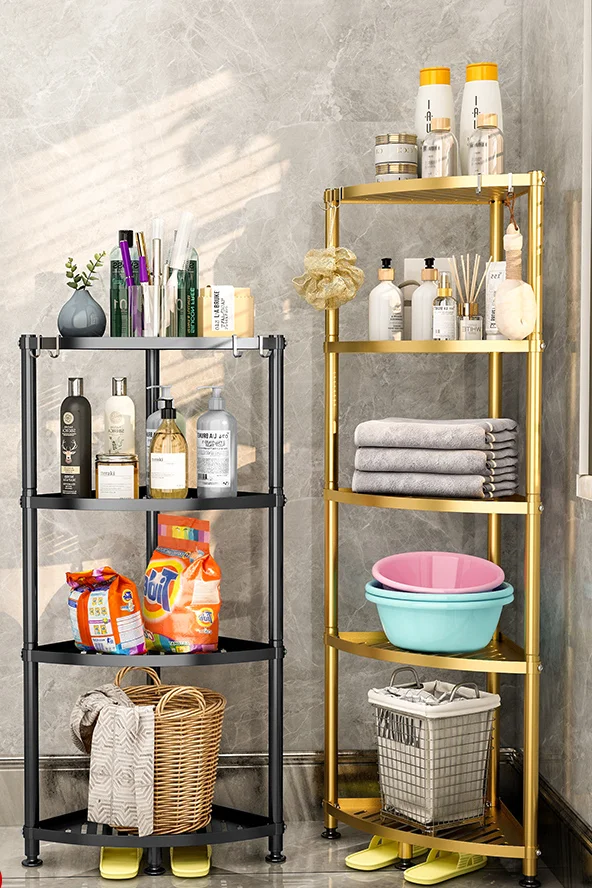 Bathroom Shelf Floor-Type Triangle Face Basin Shelf Bathroom Bathroom Toilet Accessories Complete Collection Storage Fantastic