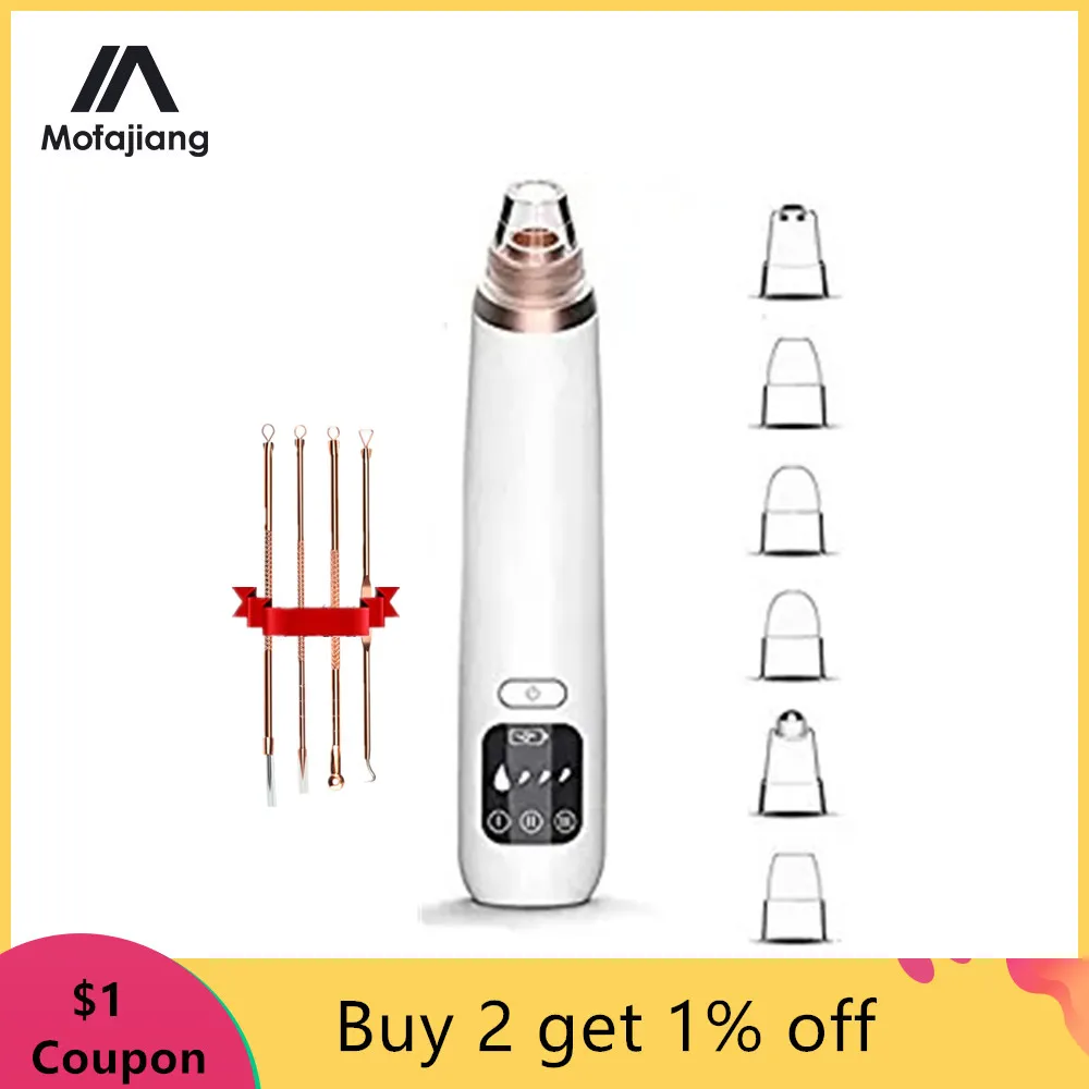 

Hot Compress Blackhead Remover Vacuum Pore Cleaner Electric Nose Face Deep Cleansing Skin Care Machine Acne Extractor Blackhead