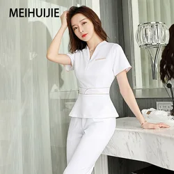Esthetic uniform Summer short sleeve spa uniform beautician uniforms beauty work clothes salon uniform women's spa clothing