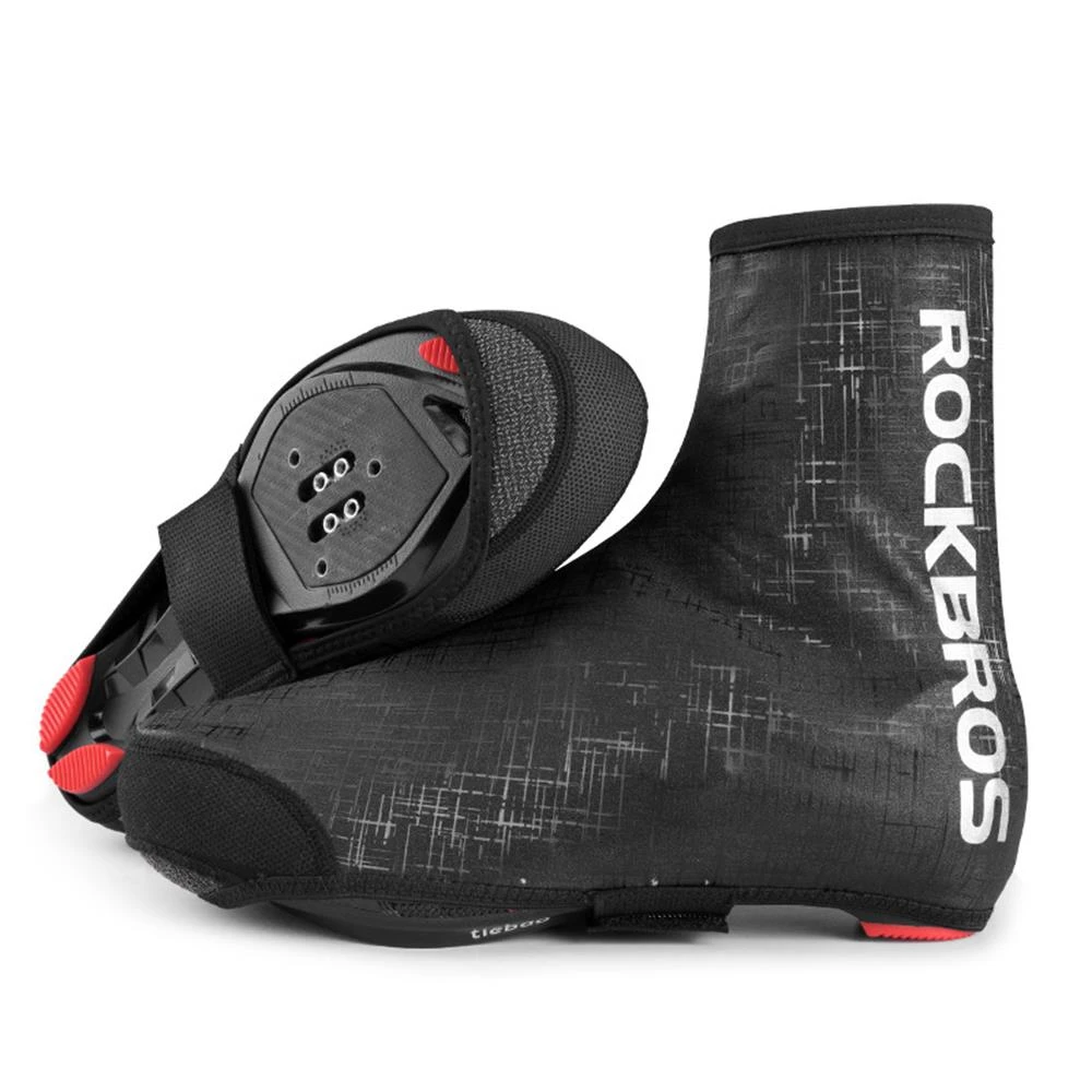 ROCKBROS cubiertas impermeables para zapatos de ciclismo para hombre y mujer, protectores de zapatos cálidos a prueba de viento para de carretera, MTB, Invierno| | - AliExpress