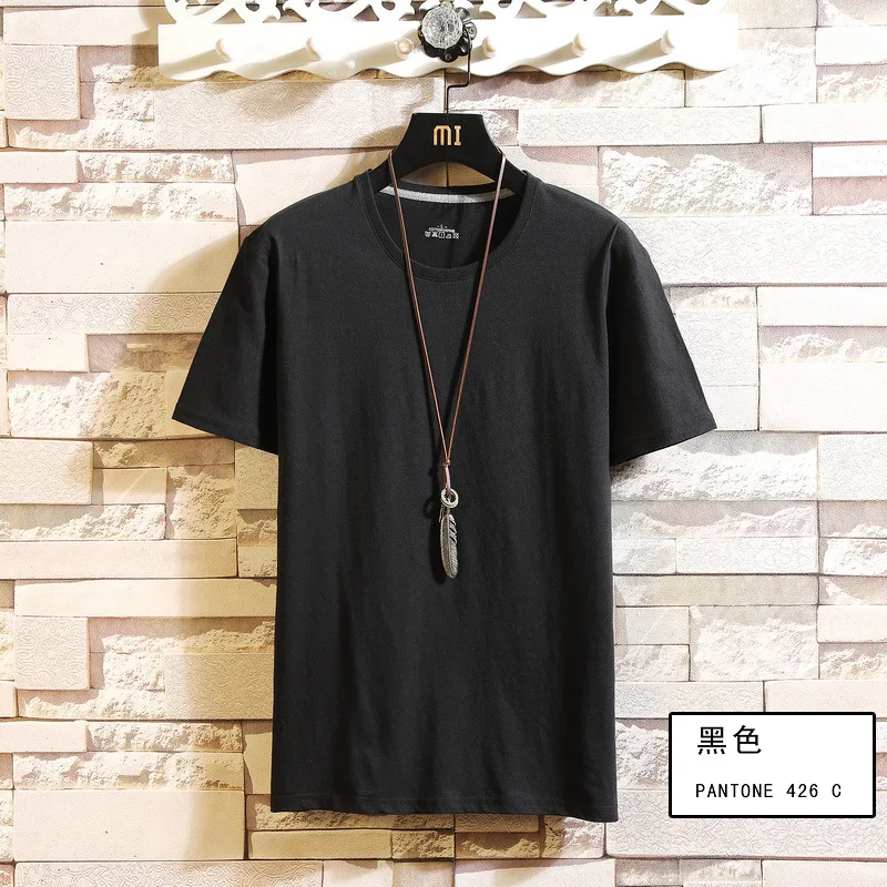 

2019 Summer Men T Shirt Casual Short Sleeve O Neck Pink Color Men Tshirt