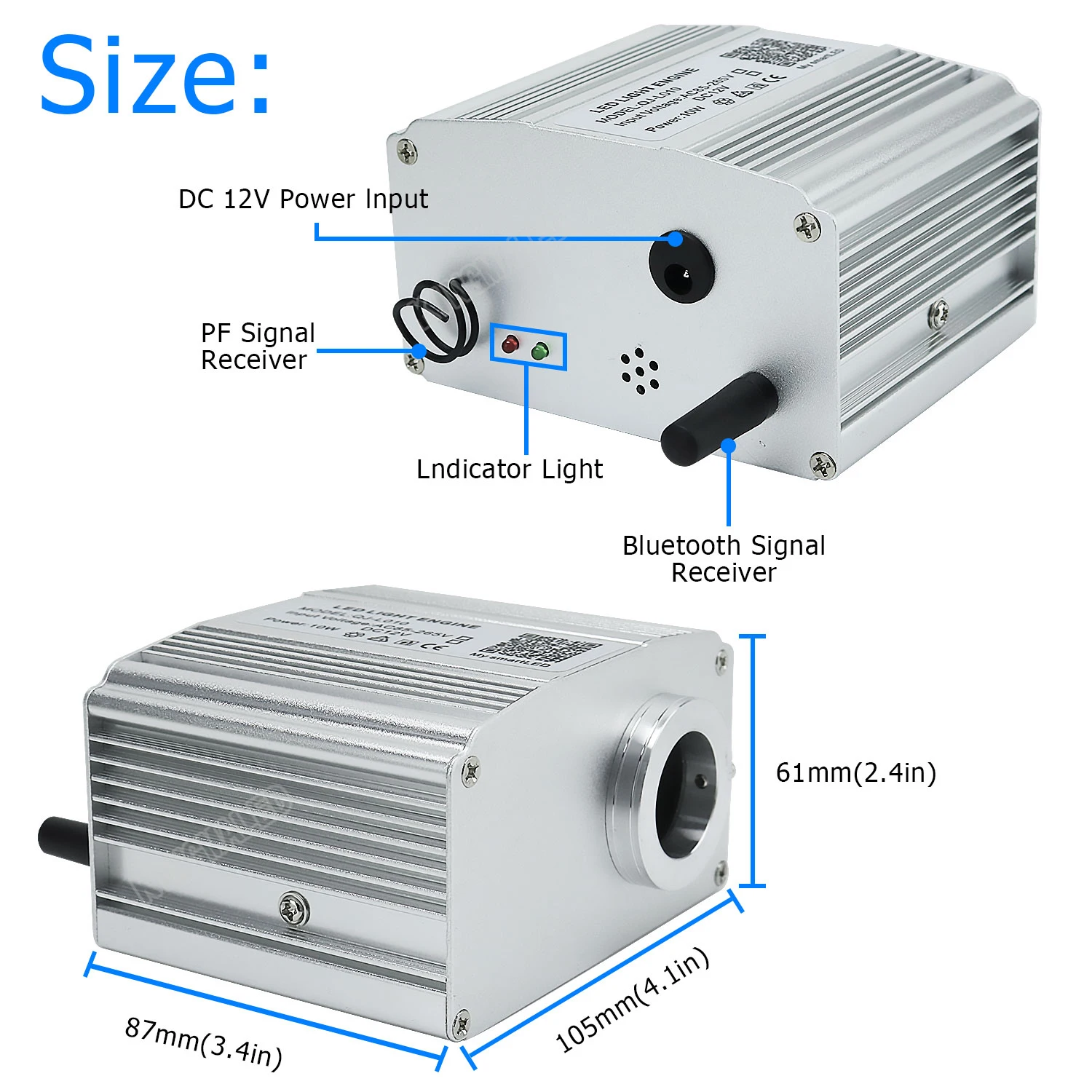10W RGBW Twinkle Fiber Optic Light Engine Bluetooth APP Music Control with RF remote Star Ceiling LED Lights Source Driver