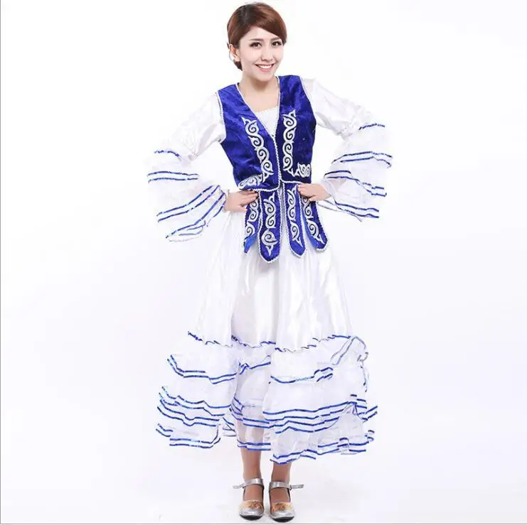 Женский национальный костюм в Синьцзяне, костюм для китайского танца, костюмы уйгур, платье