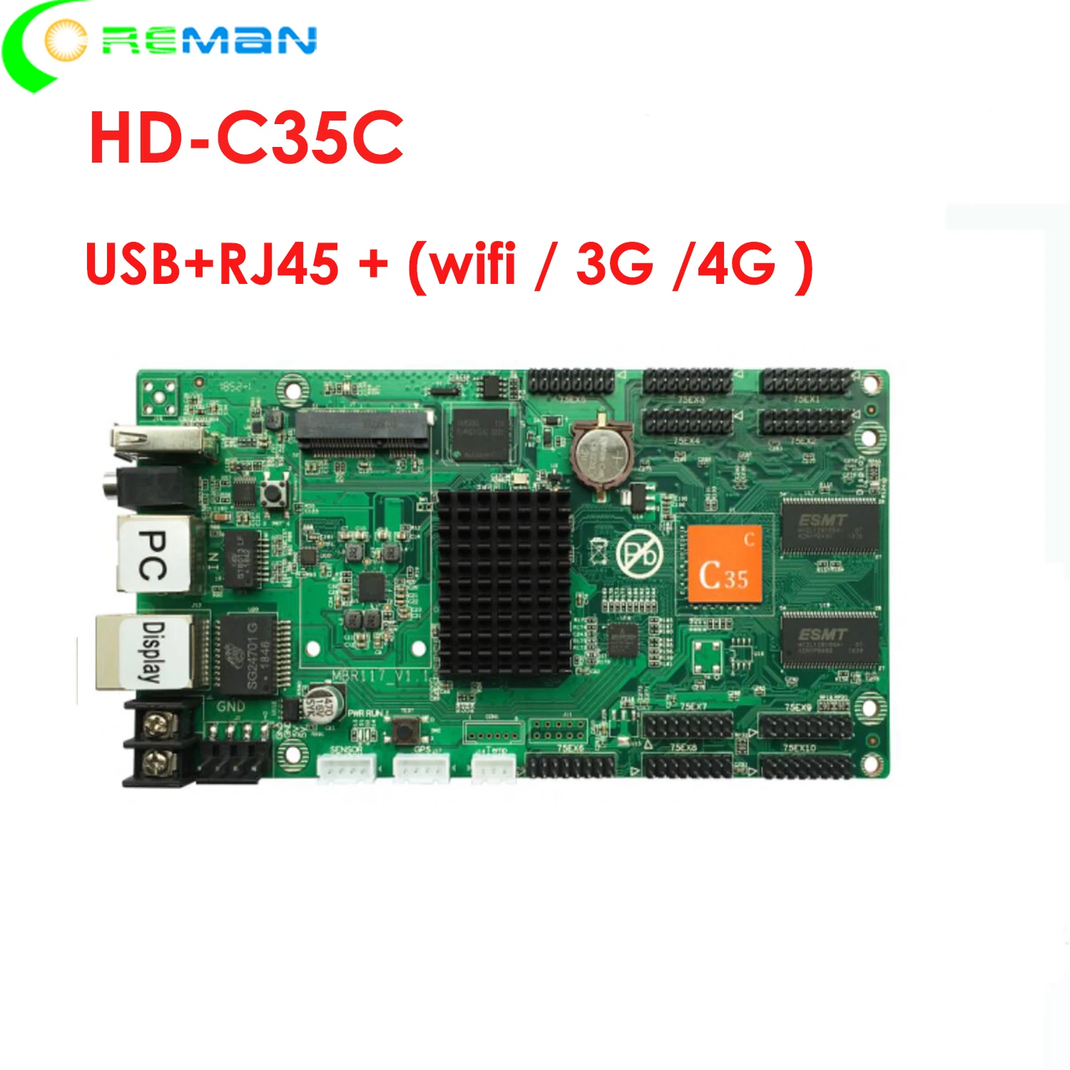 HD C35C полноцветный светодиодный модуль экран контроллер светодиодного знака WIFI USB