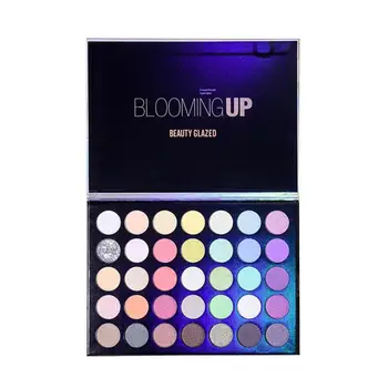 

Beauty Glazed 35 Bright Colorful Matte Eyeshadow Blooming UP Professional Colorful Eyeshadows Makeup Shimmery Silky Powder