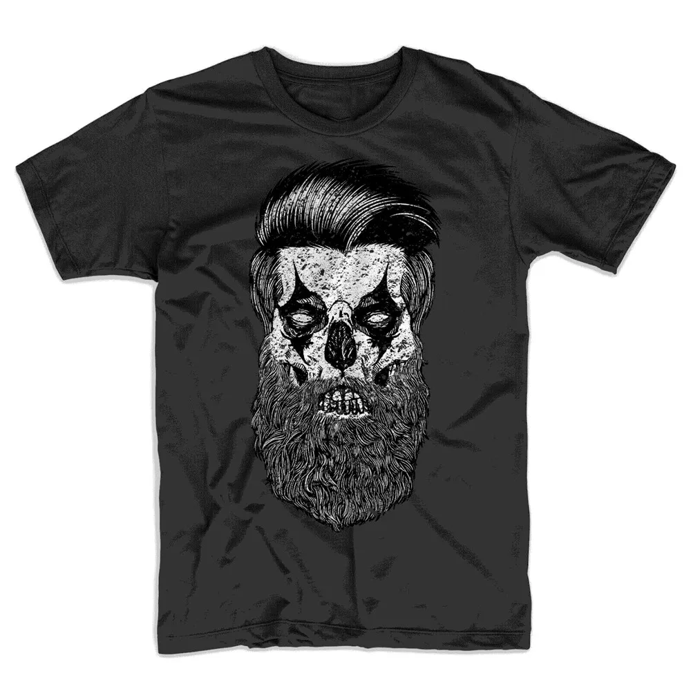 

Beard T Shirt Barber Clown Face Skull Skeleton Bearded Viking Biker Sailor New Unisex Funny Tops Tee Shirt
