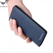 Мужской кошелек из натуральной кожи, двойные короткие кошельки, держатель для карт, карман, ультра тонкий, Saffiano, многофункциональный кошелек для карточек, вильямполо