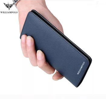 

New Mens Wallet Genuine Leather Bifold Short Wallets Card Holder Slots Pocket Ultra Slim Saffiano Multi Card Purse WILLIAMPOLO