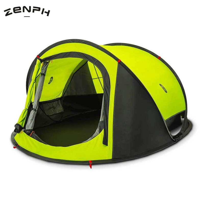 

Zenph Camping Throw Tent Outdoor 3-4 Persons Automatic Speed Open Pop Up Tents Waterproof Hiking Tent Double Layer Tents barraca