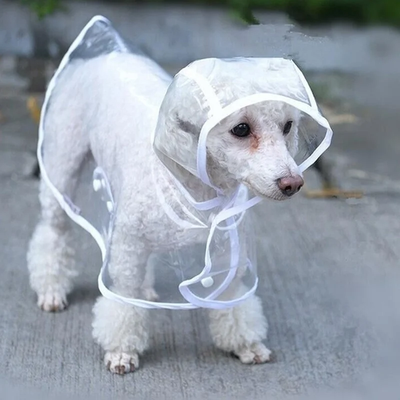 

Waterproof Dog Raincoat with Hood Transparent Pet Dog Puppy Rain Coat Cloak Costumes Clothes for Dogs Pet Supplies good