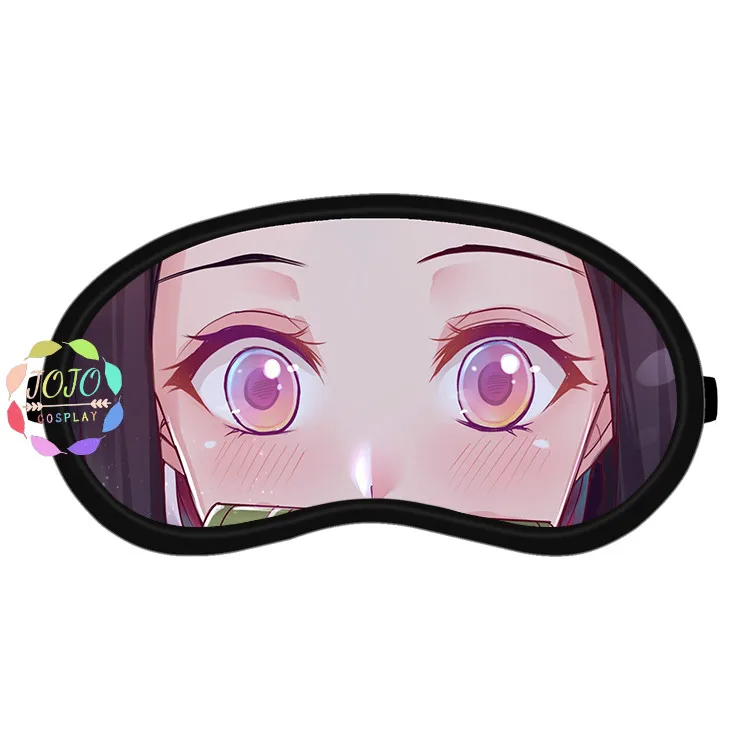 Убийца демона Kimetsu No Yaiba Kamado Tanjirou Nezuko Muzan Rui Giyuu Zenitsu Kochou маска для глаз повязка для глаз для сна Косплей - Цвет: Q
