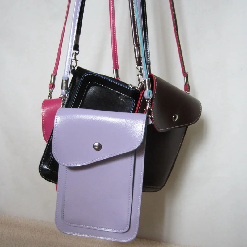 

Harajuku Wind WOMEN'S Bag Simple Shoulder Phone Bag Color Edge Candy-Colored Bag Multi-Compartment Purse