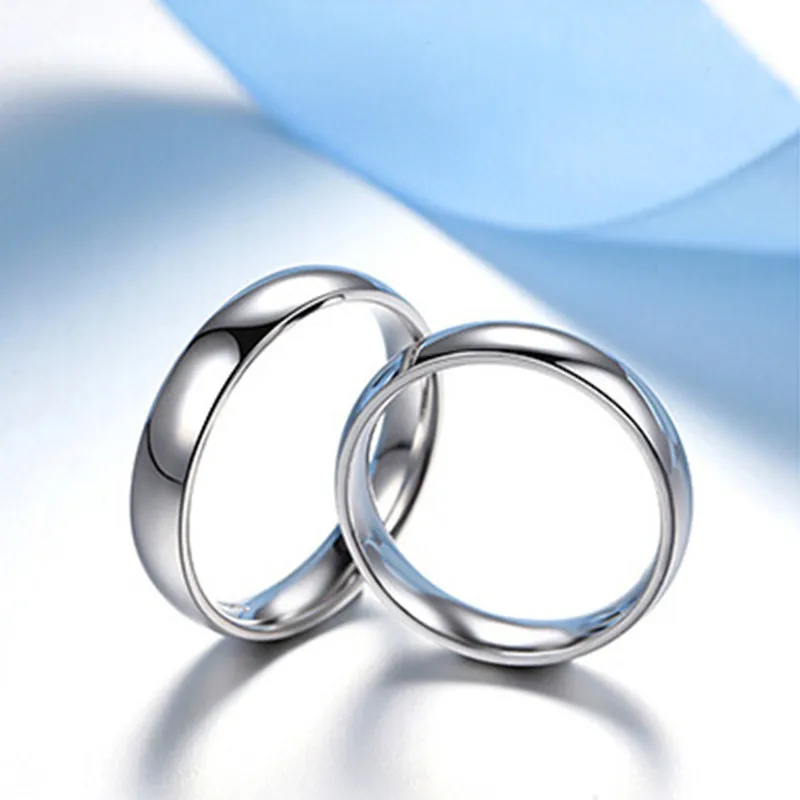 925 Sterling Silver Couples Ring Engraving Name & Date Simple Ring for Women Men Fashion Wedding Fine Jewelry Circle silver rings,silver ring,wedding rings