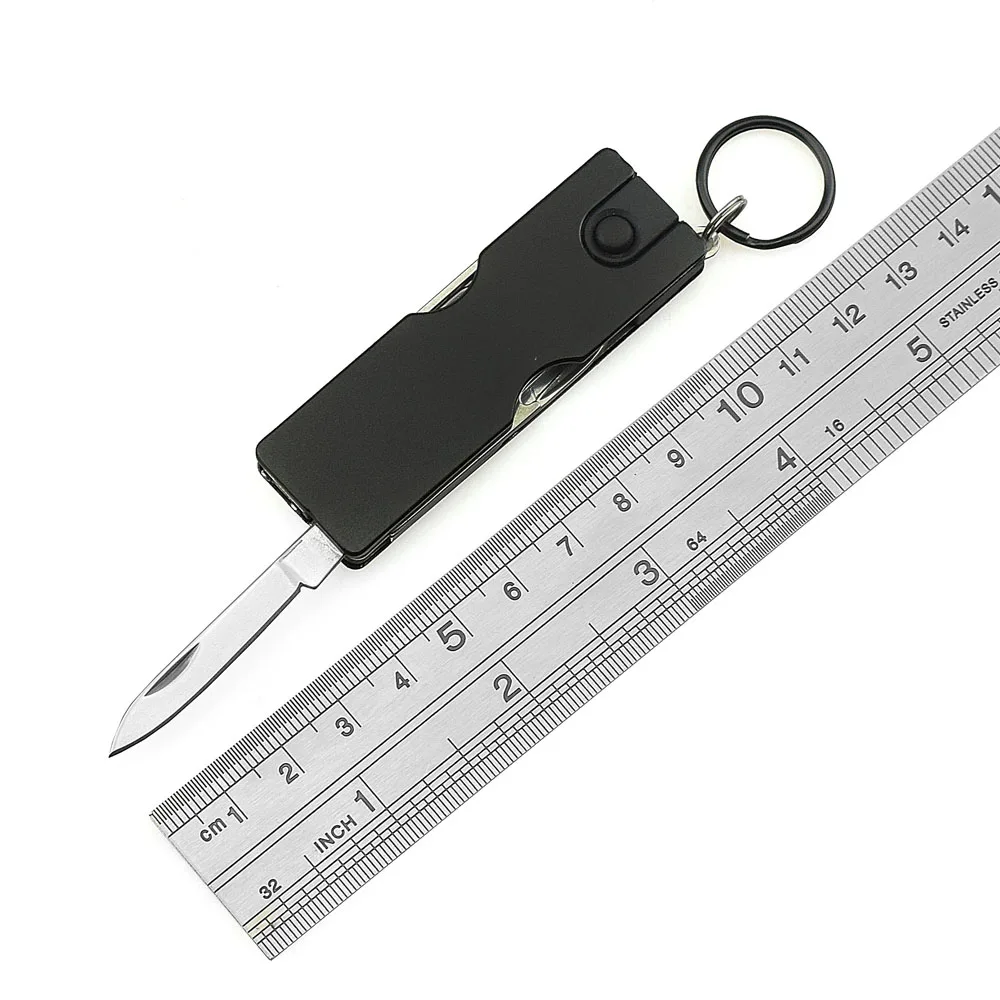 Мини модный брелок швейцарский нож светодиодный кусачки для ногтей ножницы пинцет карманные многофункциональные ручные инструменты