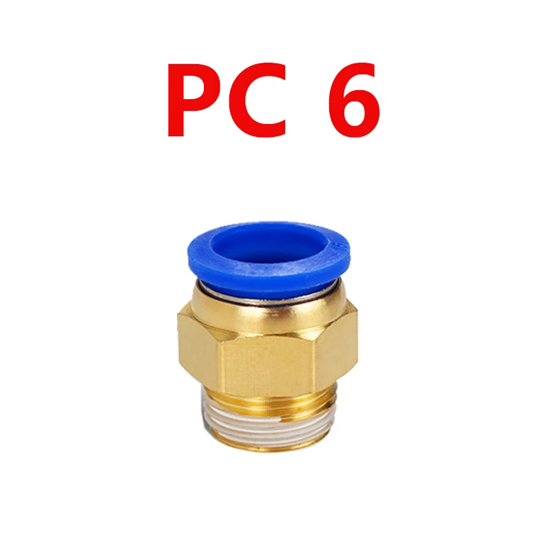 Tanie Pneumatyczne powietrze złączka PC/PL/PB 4mm 6mm 10mm 12mm gwint 1/8 "1/4 3/8 1/2 prosty sklep