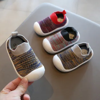 

Baby Shoes Soft Bottom Anti-slip Infant Boys Sneakers Breathable Toddler Girls Woven Shoes Comfortable Newborn First Walker