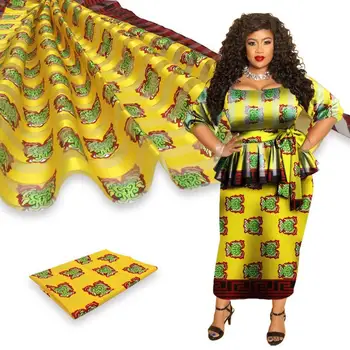 

2020 organza fabric new silk fabric african fabric wholesale ankara african wax print fabric organza ribbon silk 4+2 yards/lot