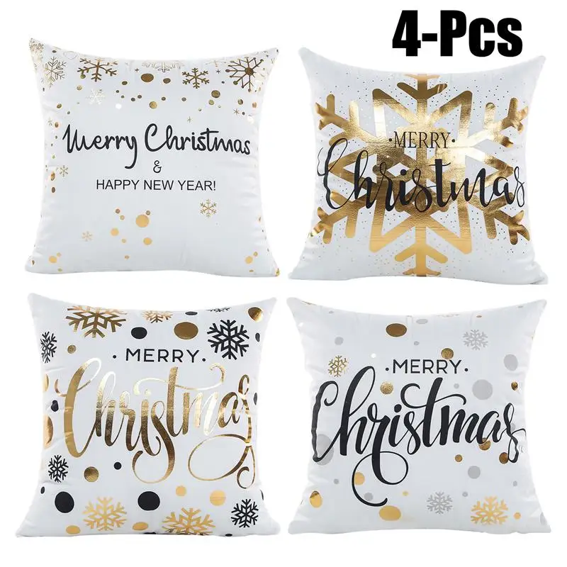 4 шт. наволочки с рождественскими узорами Снежная елка с рисунком коровы наволочки для дивана Декор автомобиля - Цвет: 5