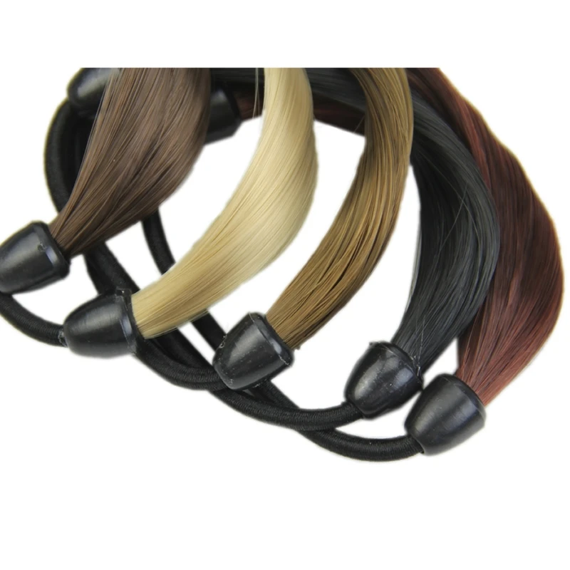 Fashion Korean Wig Hair Ponytail Holders Plaits Hair Twist Synthetic Hair Rubber Band Headband Unique Coffee Golden
