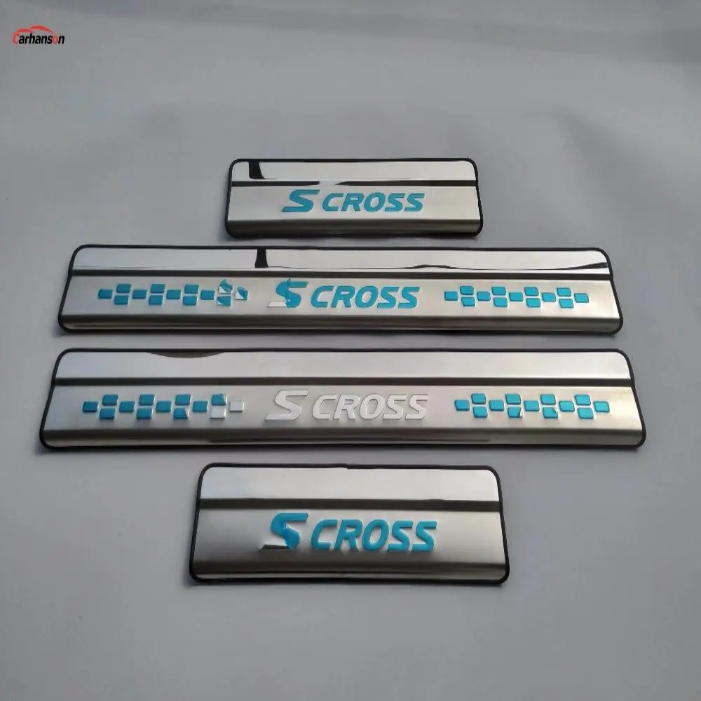 Автомобильный Стайлинг для Suzuki Sx4- аксессуары Scross S-Cross S Cross из нержавеющей порога протектор педали накладка наклейка