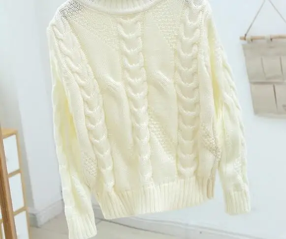 Rlyaeiz/свитера для маленьких девочек и мальчиков; коллекция года; сезон осень-зима; повседневная детская одежда; пуловер с высоким воротником; вязаный детский свитер - Цвет: white 1