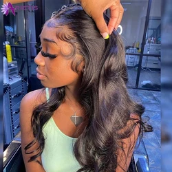 32 34 Body Wave Lace Front Human Hair Wigs For Black Women 150% 180% Density Pre-Plucked With Baby Hair Lace Front Wig Remy Hair
