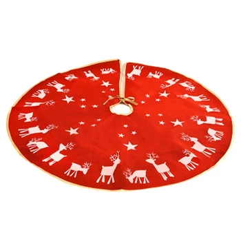 

Christmas Ornament Beer Christmas Tree Skirt Decoration Round for New Year Home Holiday Party Decoration