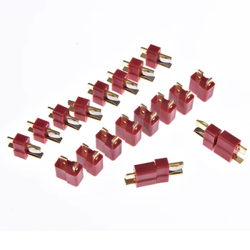 

20Pcs/ 10 Pair Deans Ultra Plug T Male+Female Connector for RC Li-Po Battery Car Plane Wholesale