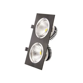 

Super Bright Black Square led downlight lamp 7W 10W 12w cob led spot 220V 110V ceiling recessed downlights round led panel light