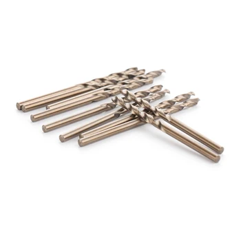 

10pcs/set Twist Drill Bit Set Hss M35 Cobalt Drill Bit 3mm Used For Steel Stainless Steel High Speed Steel Drill Bit Set