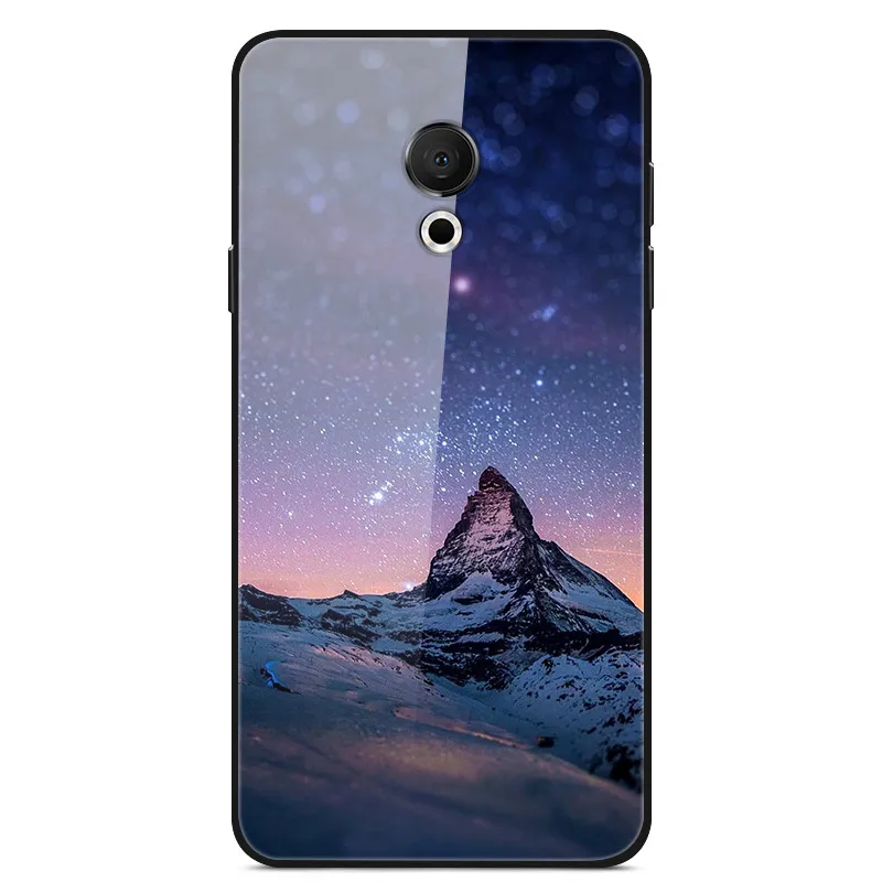Для Meizu 15 Lite чехол 5,46 ''стекло твердая задняя крышка для Meizu15 Lite чехол 15 Lite чехлы для телефонов силикон бампер funda для Meizu M15 - Цвет: 46