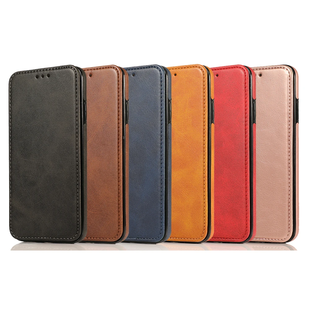 For iPhone 7 Plus 8 6 6s Xs Max Case PU+TPU Ultra Slim Anti-Scratch Shockproof Wallet Flip Stand Cover with Card Slots | Мобильные