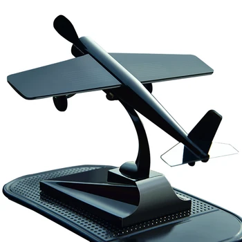 

Solar Energy Non Slip Dashboard Decoration Gifts Styling Desktop Aircraft Model Car Ornament Interior Accessories Zinc Alloy
