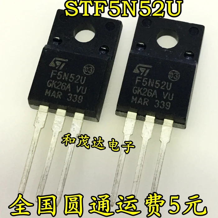 5 шт./STF5N52U 5N52 4.5A 525V TO-220F TO220F